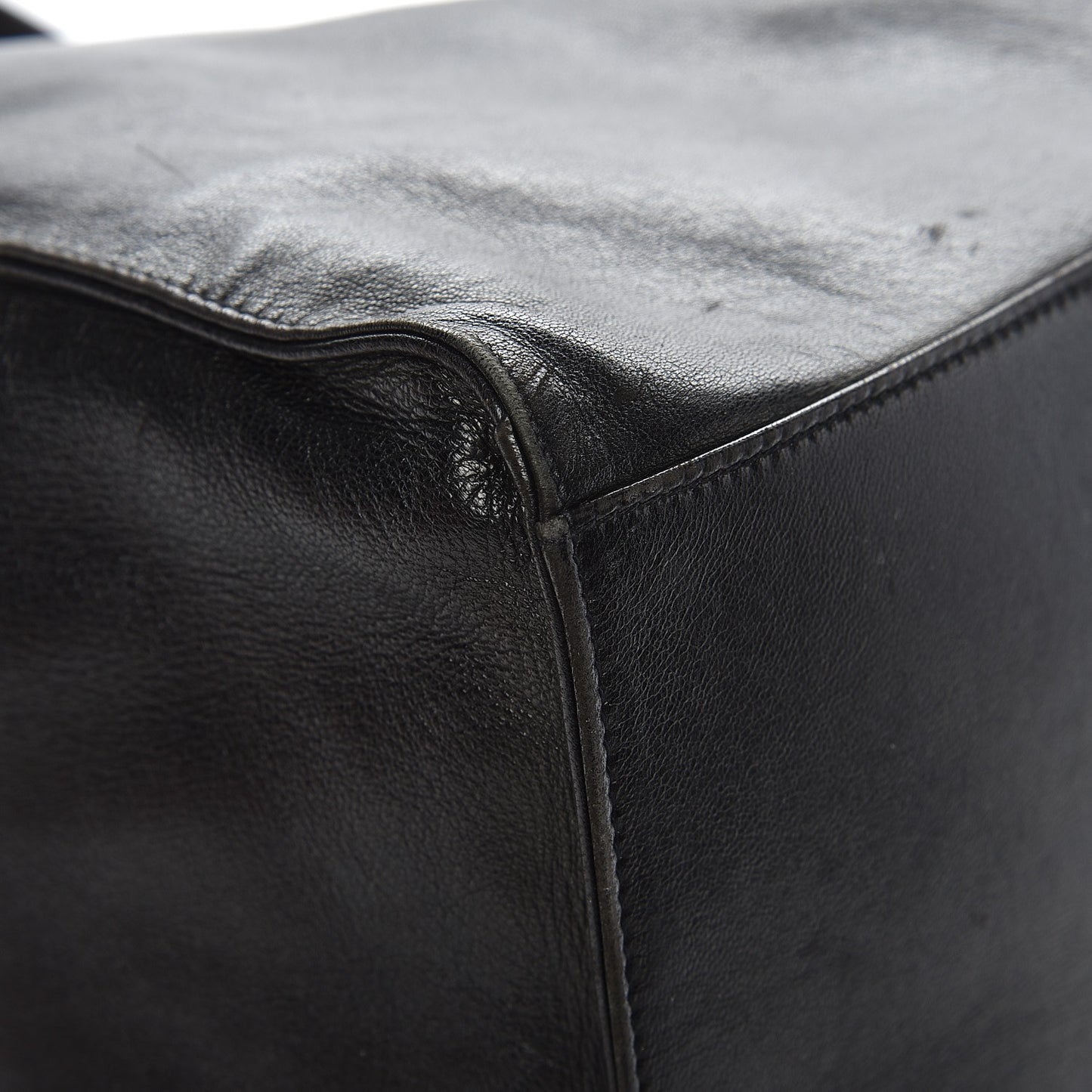 Lambskin CC Drawstring Shoulder Bag Black