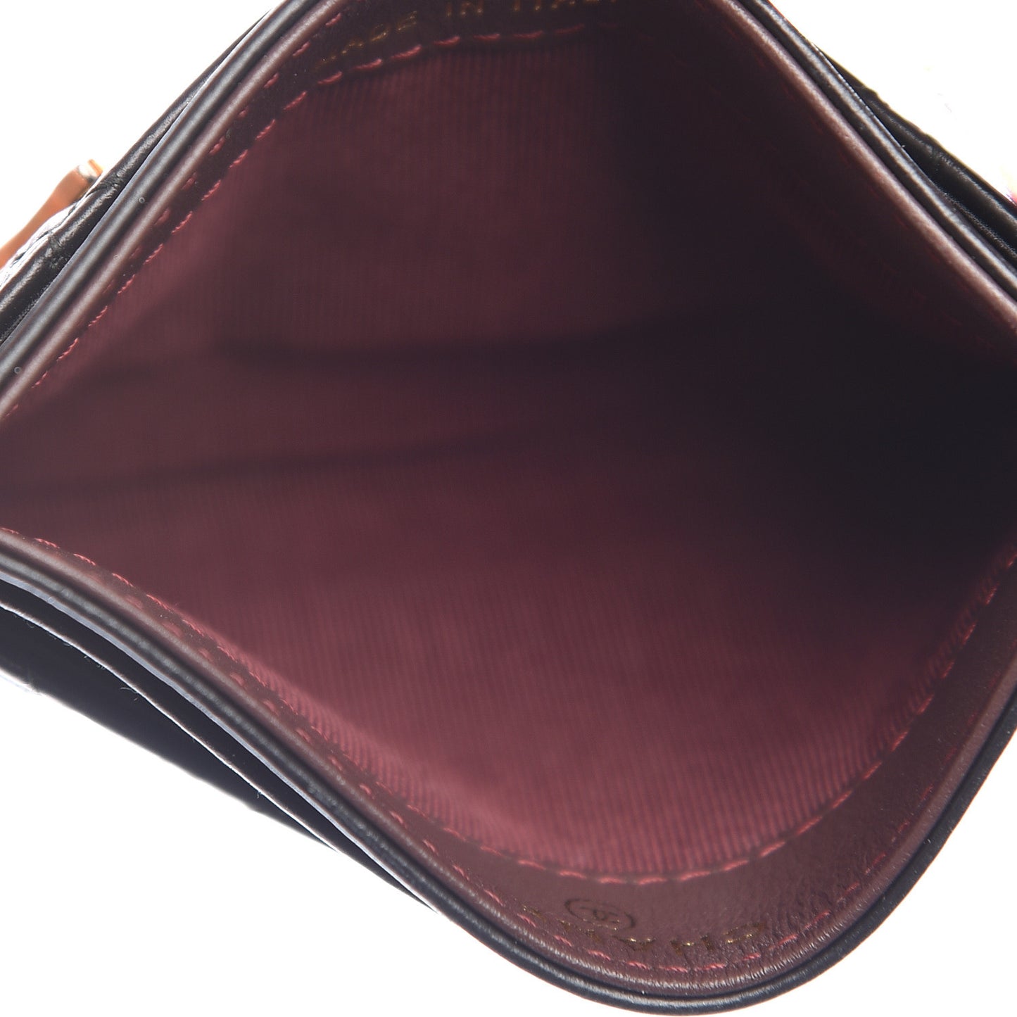 Aged Calfskin Quilted Lucky Charms Reissue Card Holder Black
