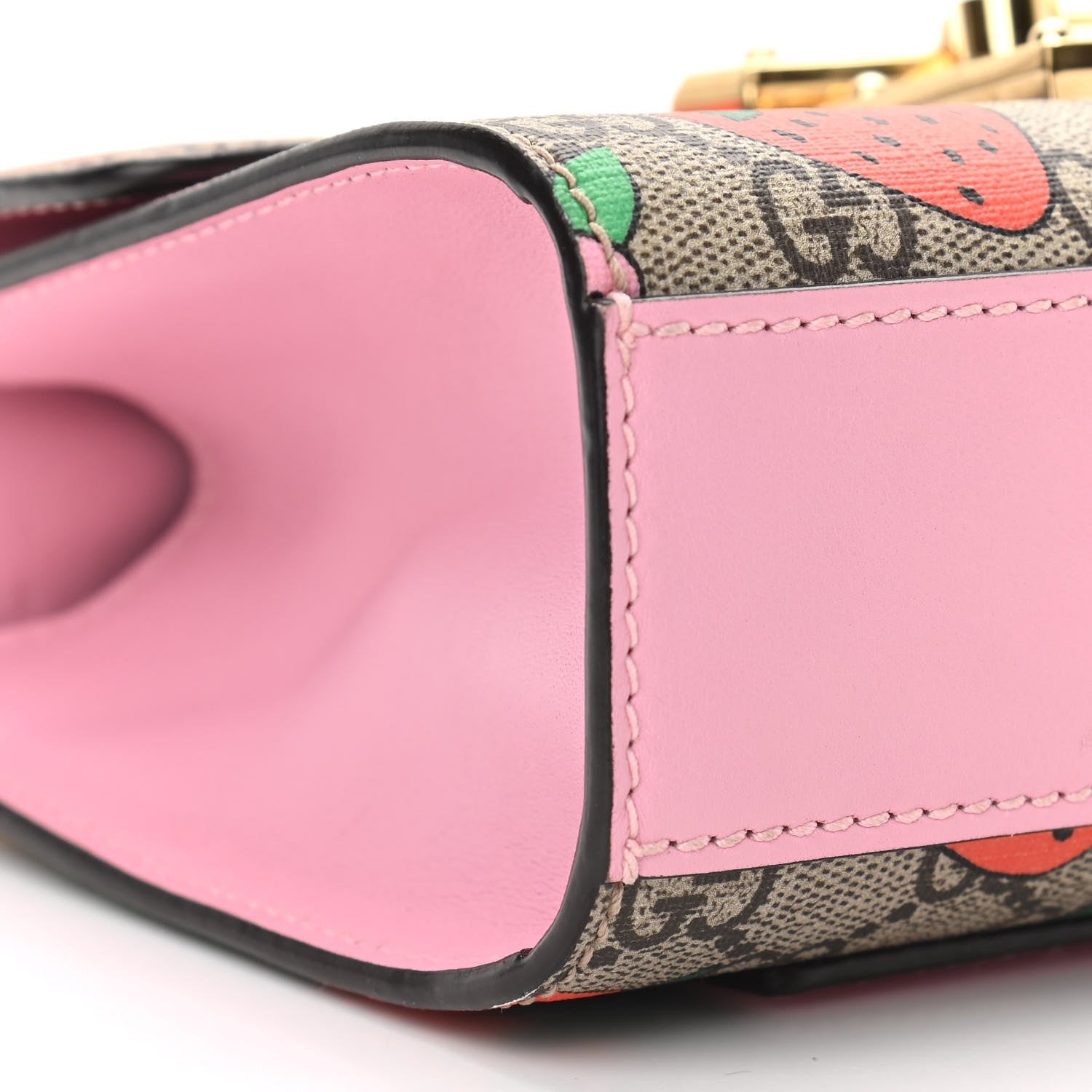 Gucci GG Supreme Monogram Strawberry Small Padlock Shoulder Bag 8 of 11