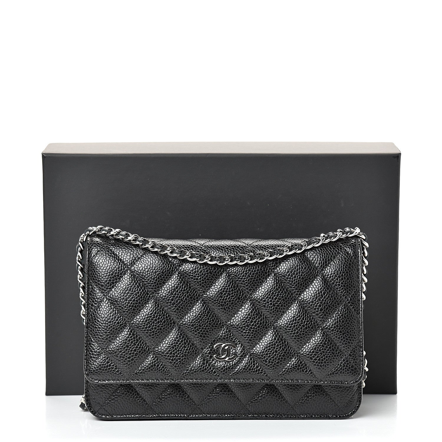 Chanel Caviar Quilted Wallet On Chain WOC Black 11 of 11