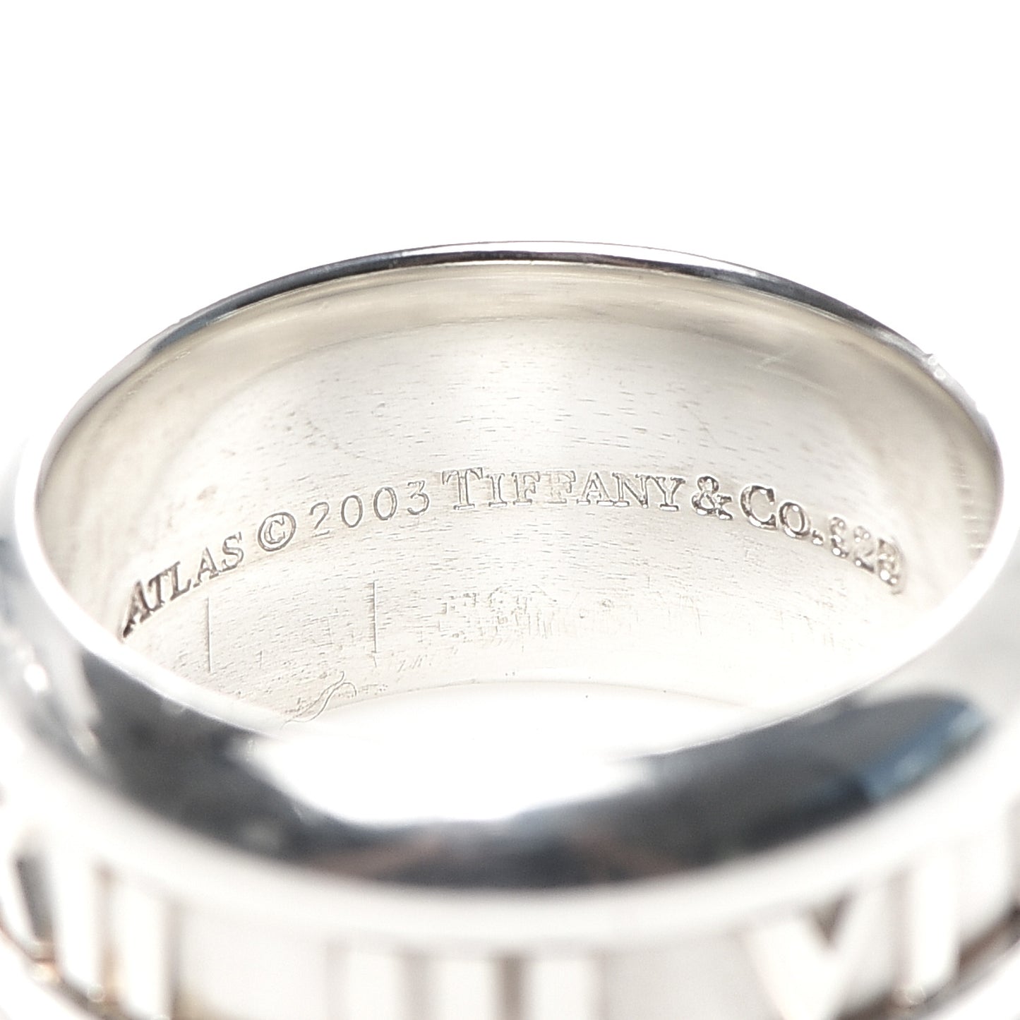 Sterling Silver Atlas Band Ring 52 6