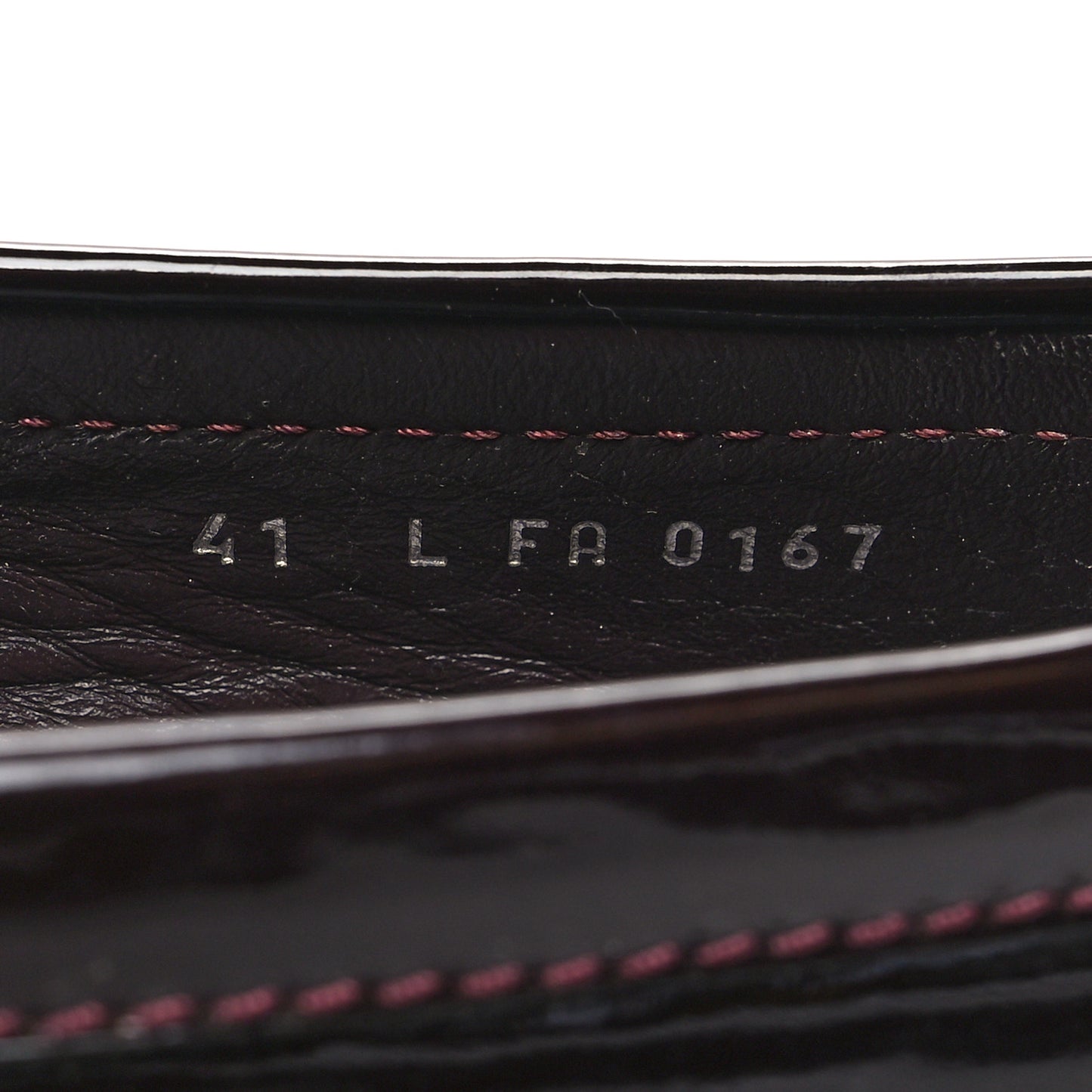 Patent Calfskin Oxford Loafers 41 Amarante