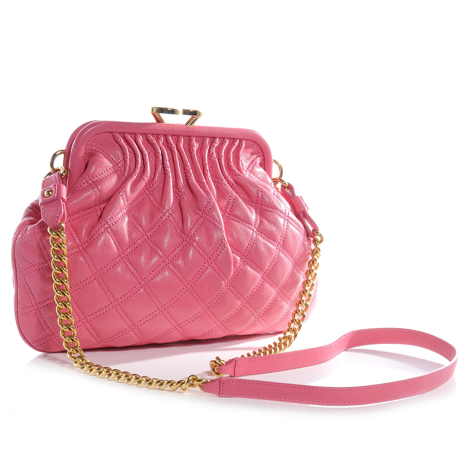 Marc Jacobs Leather Quilted Little Stam Bubble Pink 3 of 11