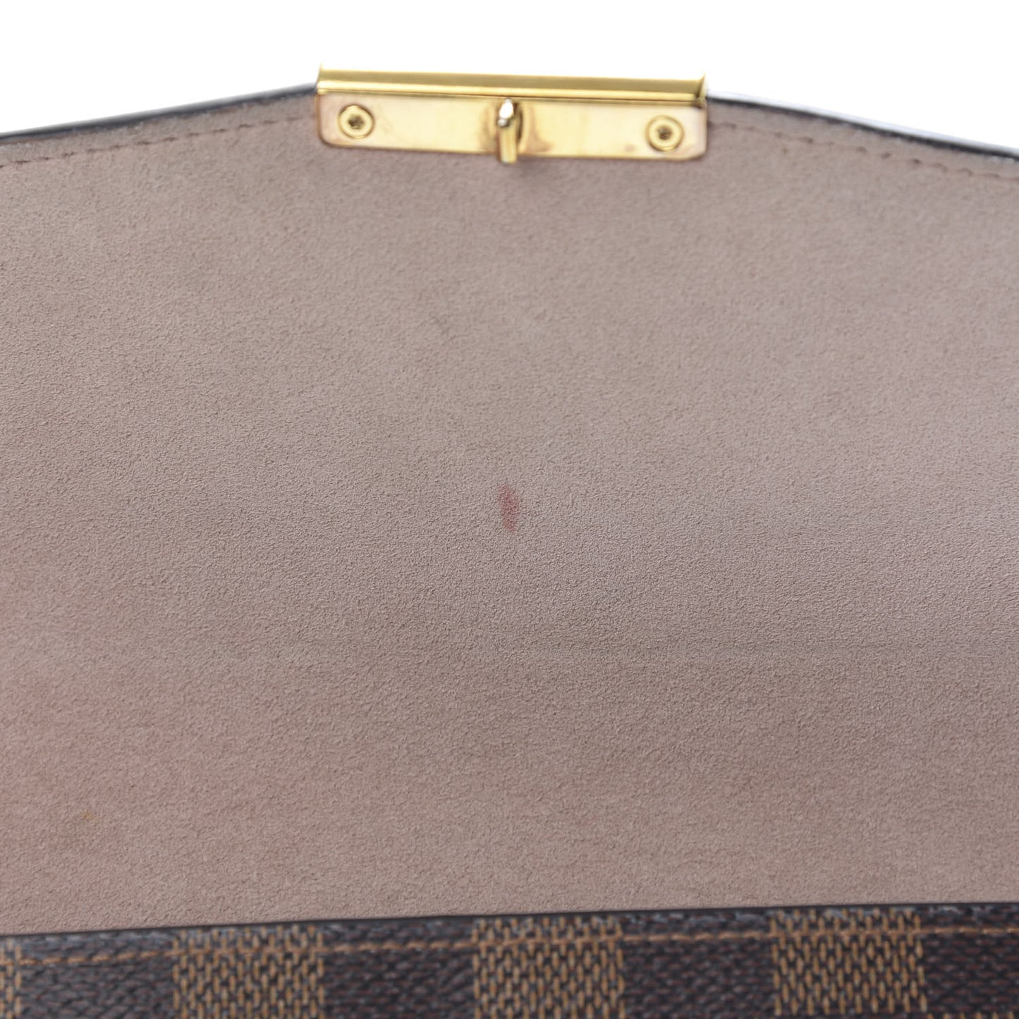 Damier Ebene Croisette Chain Wallet Magnolia