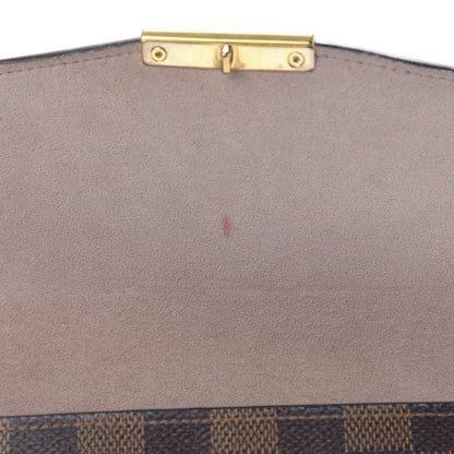 Louis Vuitton Damier Ebene Croisette Chain Wallet Magnolia 13 of 16
