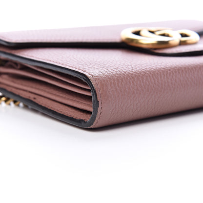 Gucci Cellarius Calfskin GG Marmont Chain Wallet Rosy Phard 8 of 10
