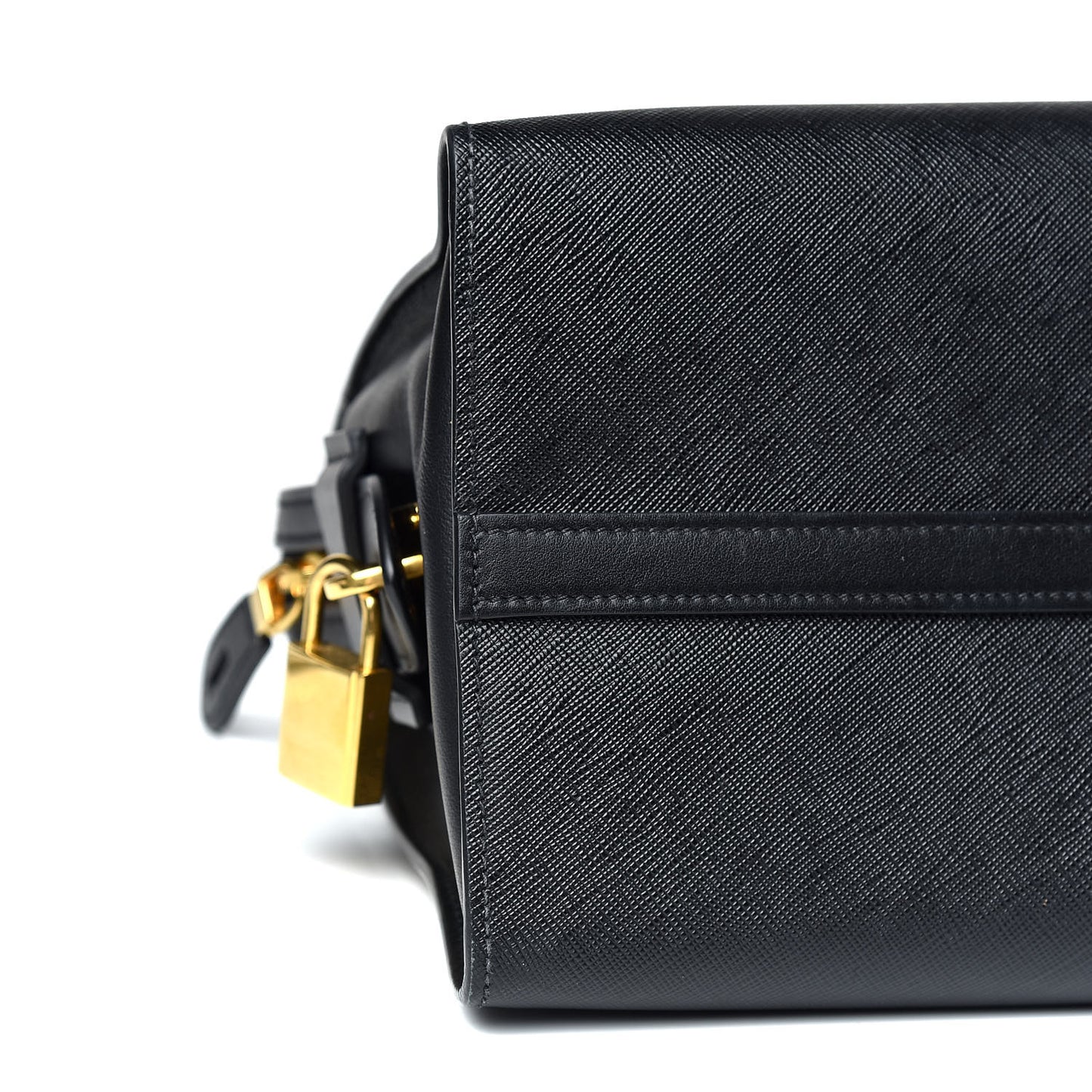Saffiano City Calf Medium Esplanade Tote Black White
