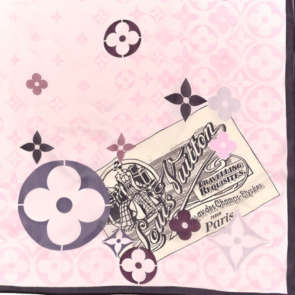 Louis Vuitton Silk Traveling Requisites Scarf Pink 2 of 4
