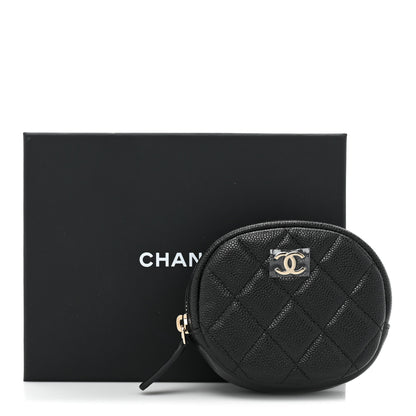 Chanel Caviar Quilted Zip Around Classic Coin Purse Black 10 of 10