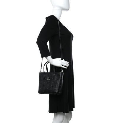 MCM Visetos Mini Toni Shopper Tote Black 2 of 11
