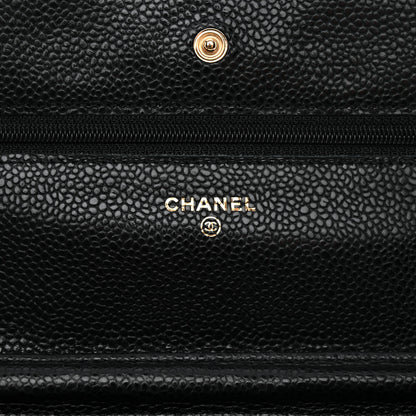 Chanel Caviar Quilted Wallet On Chain WOC Black 6 of 12