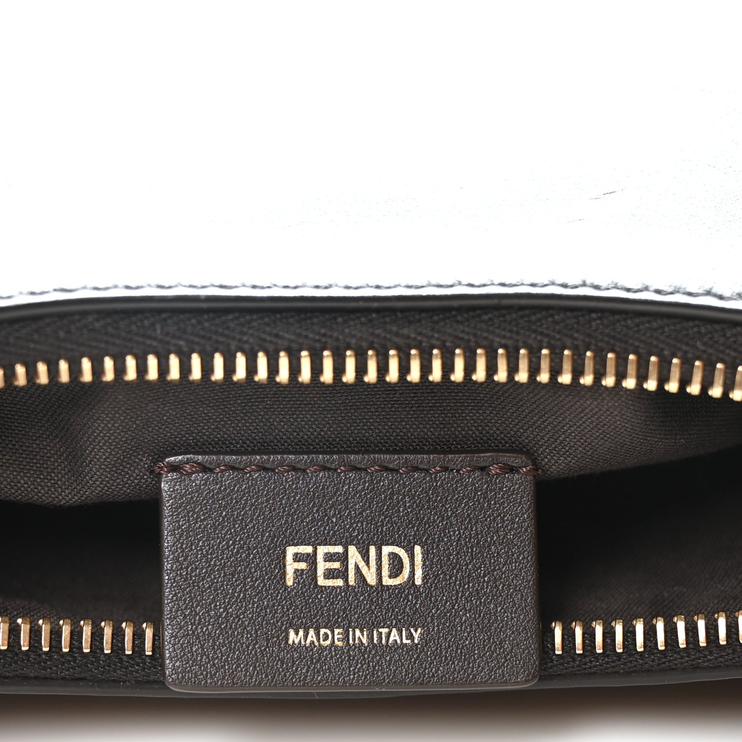 Vitello Grace Matte Whipstitch Small Fendigraphy Hobo Bag Black