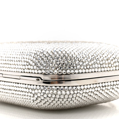 Judith Leiber Swarovski Crystal Minaudiere Clutch Silver 9 of 11