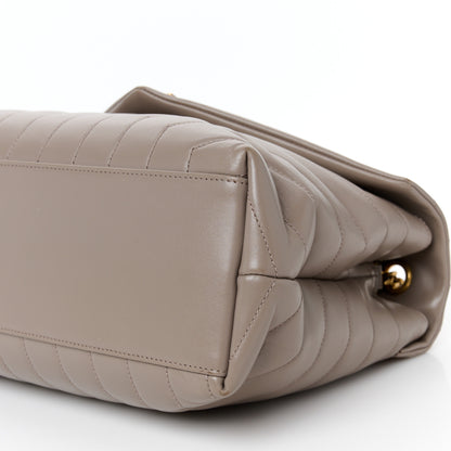 Saint Laurent Calfskin Y Quilted Monogram Medium Loulou Chain Satchel Greyish Brown 11 of 11