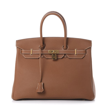 Hermes Togo Birkin 35 Gold 1 of 9