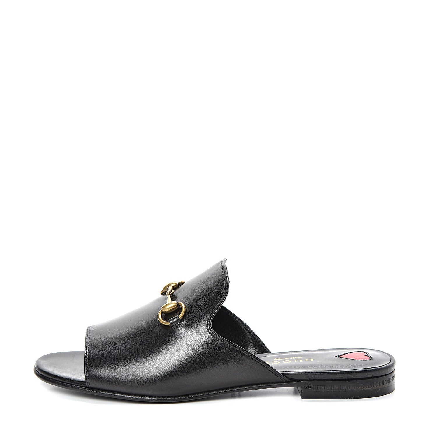 Malaga Kid Horsebit Slide Sandals 36 Black