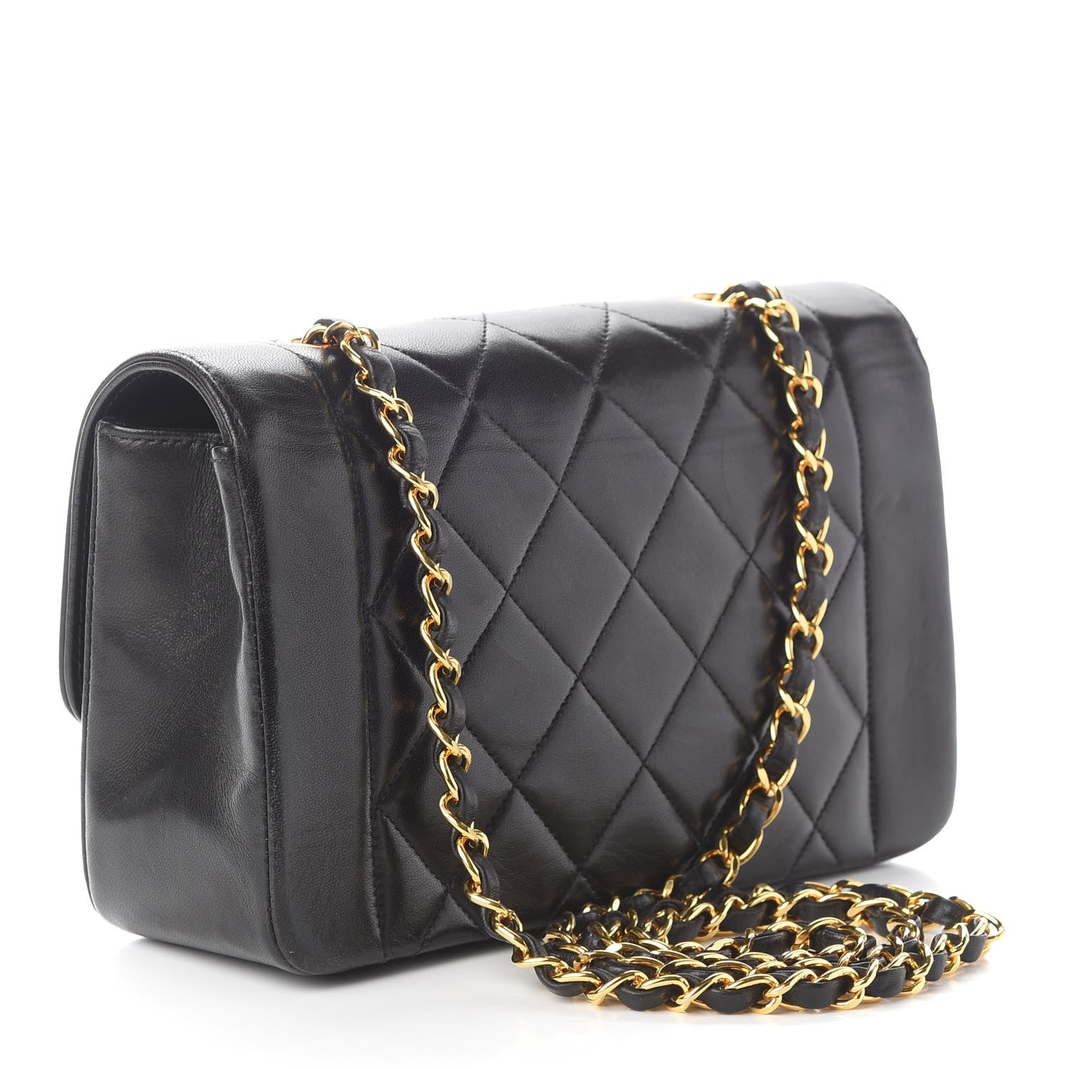 Chanel Lambskin Quilted Small Single Flap Black 2 of 9
