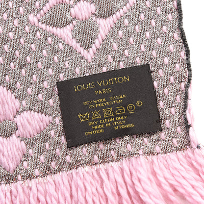 Louis Vuitton Wool Silk Logomania Rainbow Scarf Crystal Pink 5 of 6
