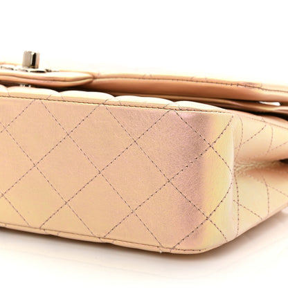 Chanel Iridescent Calfskin Quilted Medium Double Flap Pink 10 of 11