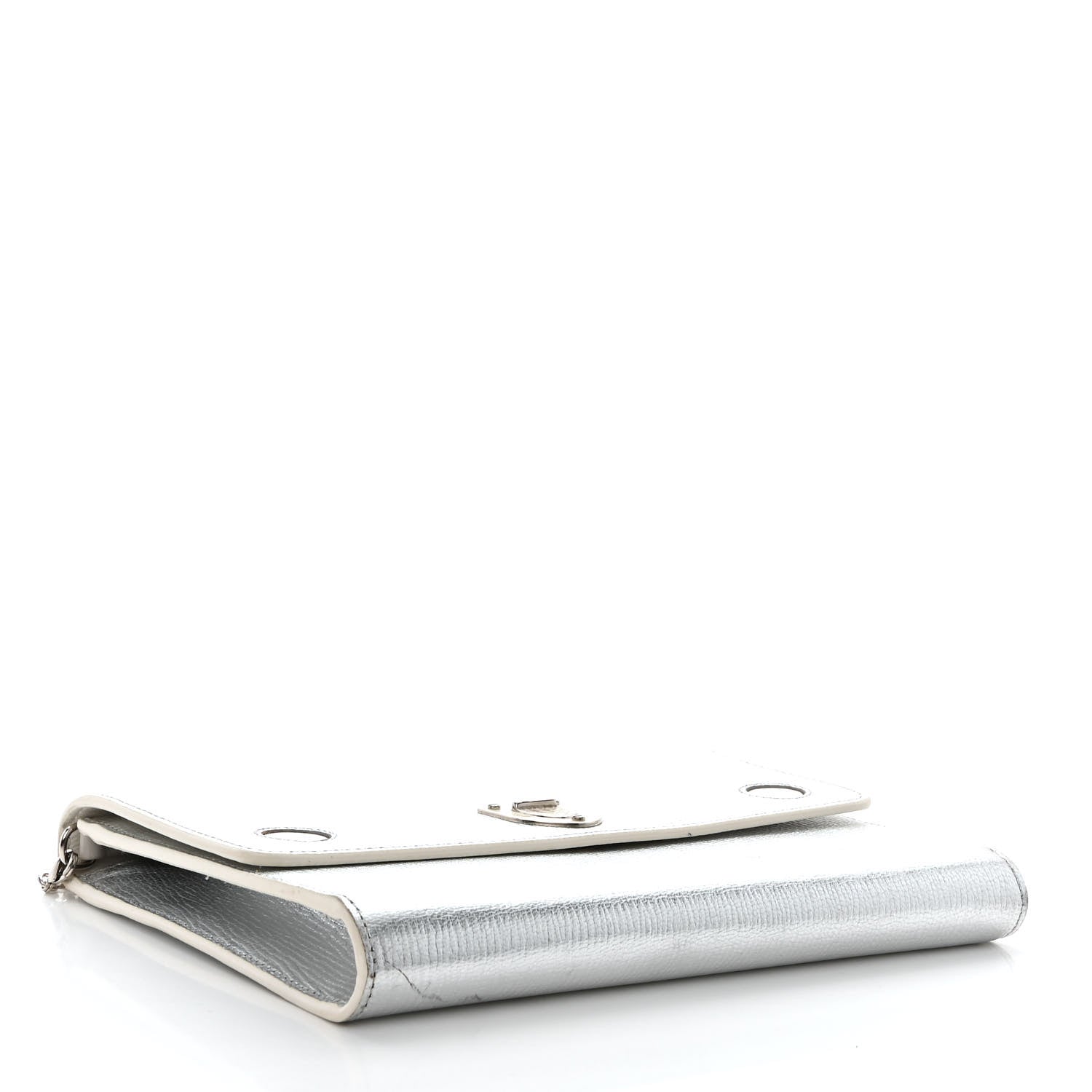 Christian Dior Goatskin Diorever Wallet On Chain Argent 4 of 12