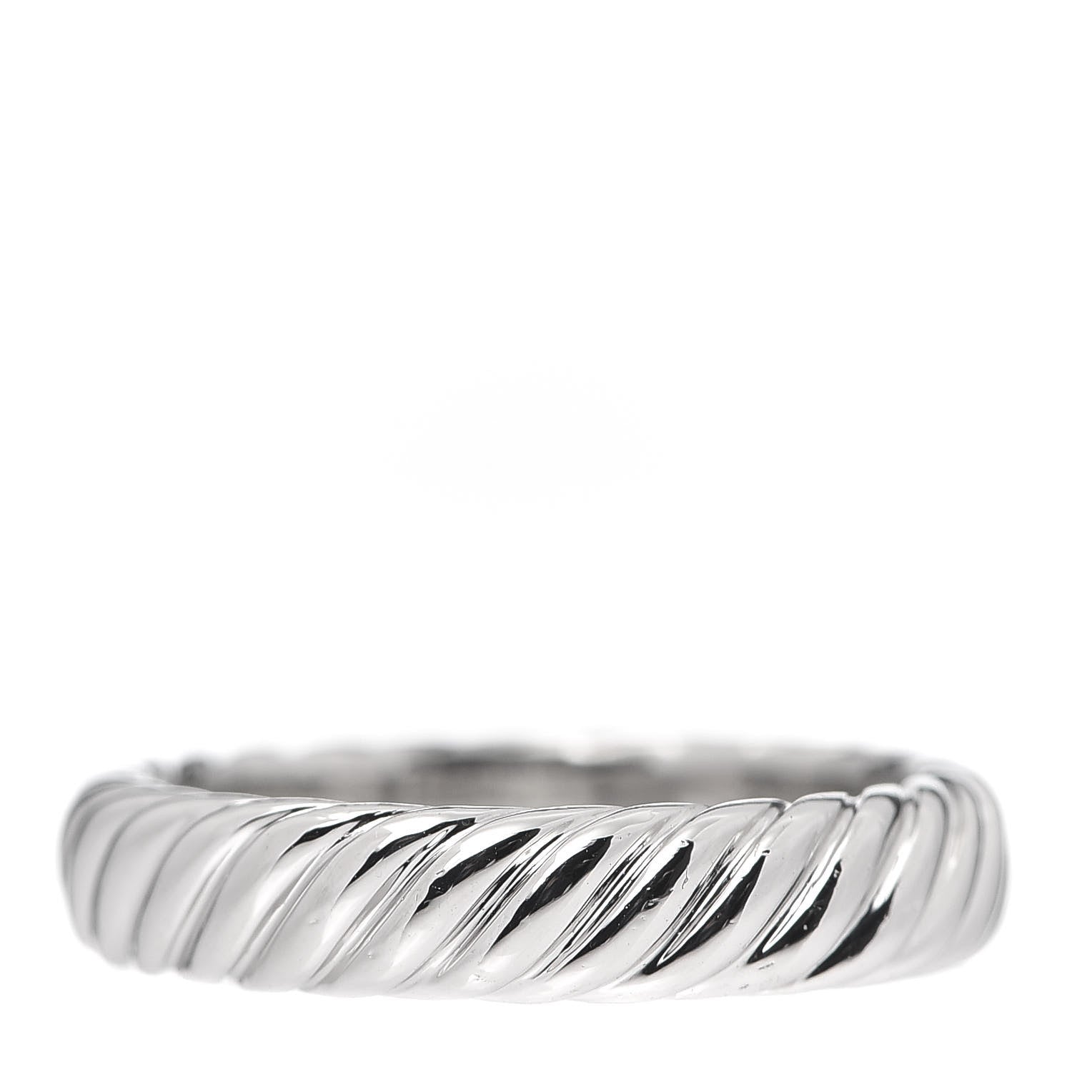 David Yurman Platinum 5mm Cable Wedding Band Ring 57 8 3 of 6