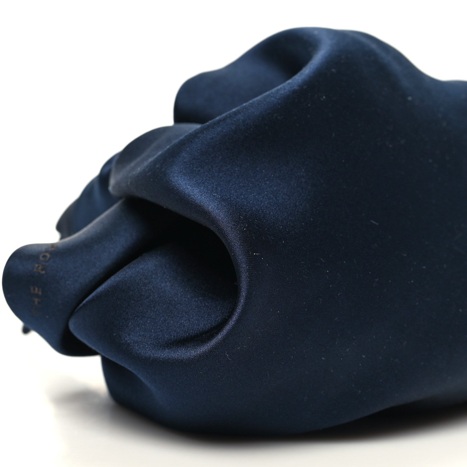 The Row Satin Small Ascot Bag Navy 8 of 9