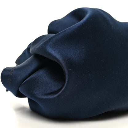 The Row Satin Small Ascot Bag Navy 8 of 9
