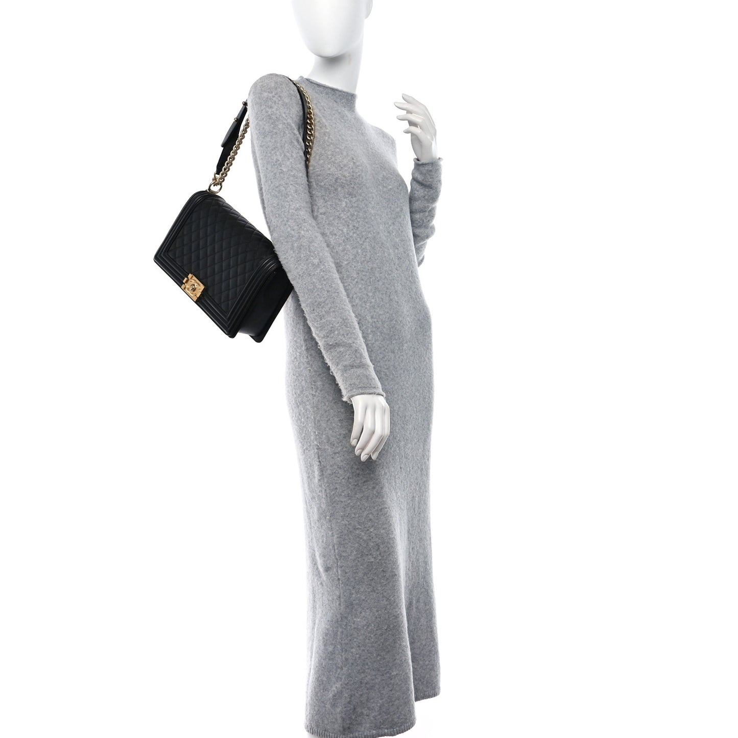 Caviar Quilted New Medium Boy Flap Black