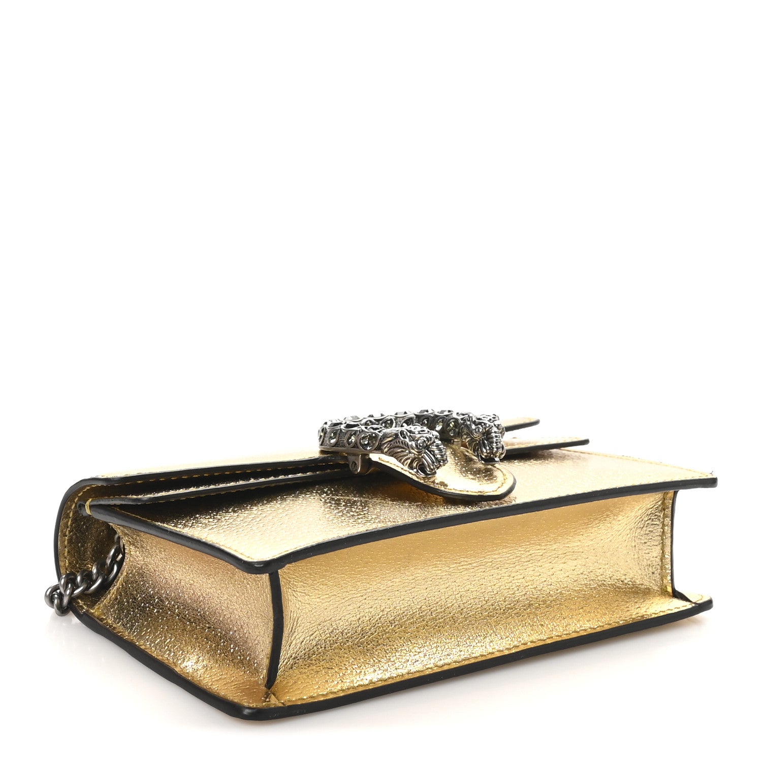 Gucci Metallic Calfskin Super Mini Dionysus Shoulder Bag Gold 4 of 10