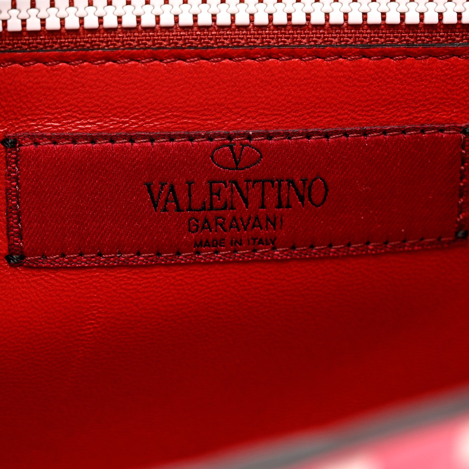Valentino Garavani Lambskin Free Rockstud Spike Wallet On Chain Shadow Pink 6 of 8