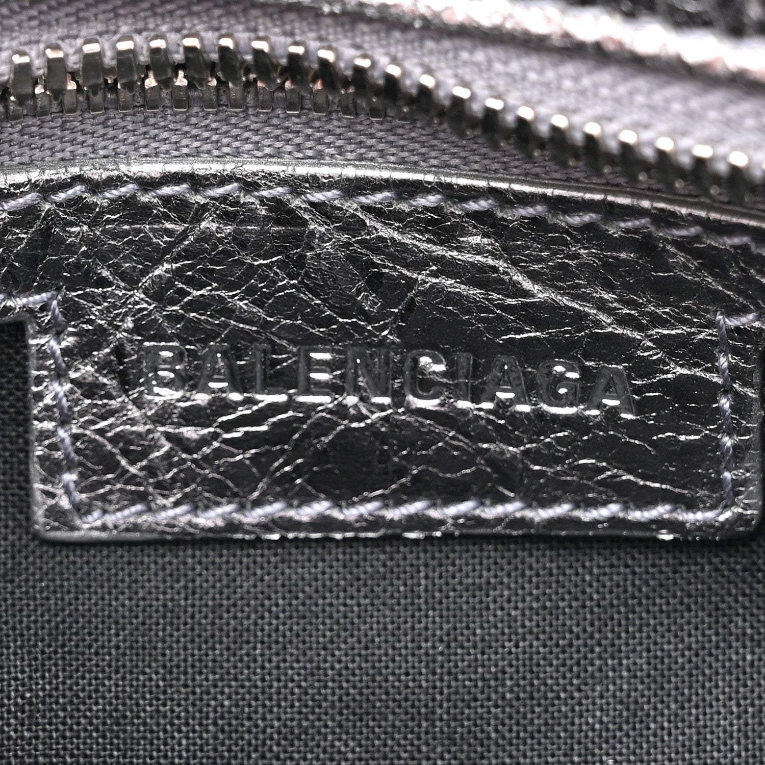 Balenciaga Agneau Arena Crystal Neo Cagole Handbag XS Silver 6 of 12