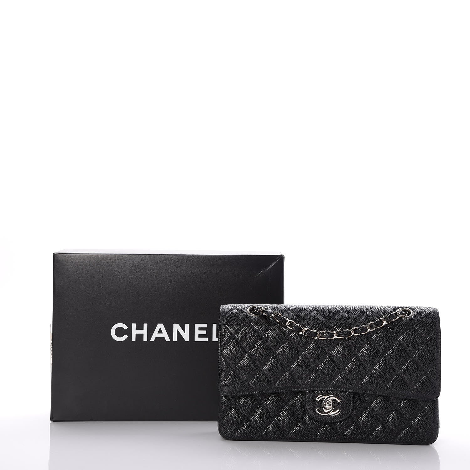 Chanel Caviar Quilted Medium Double Flap Black 8 of 8
