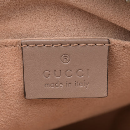 Gucci Calfskin Matelasse Mini GG Marmont Chain Shoulder Bag Porcelain Rose 6 of 12