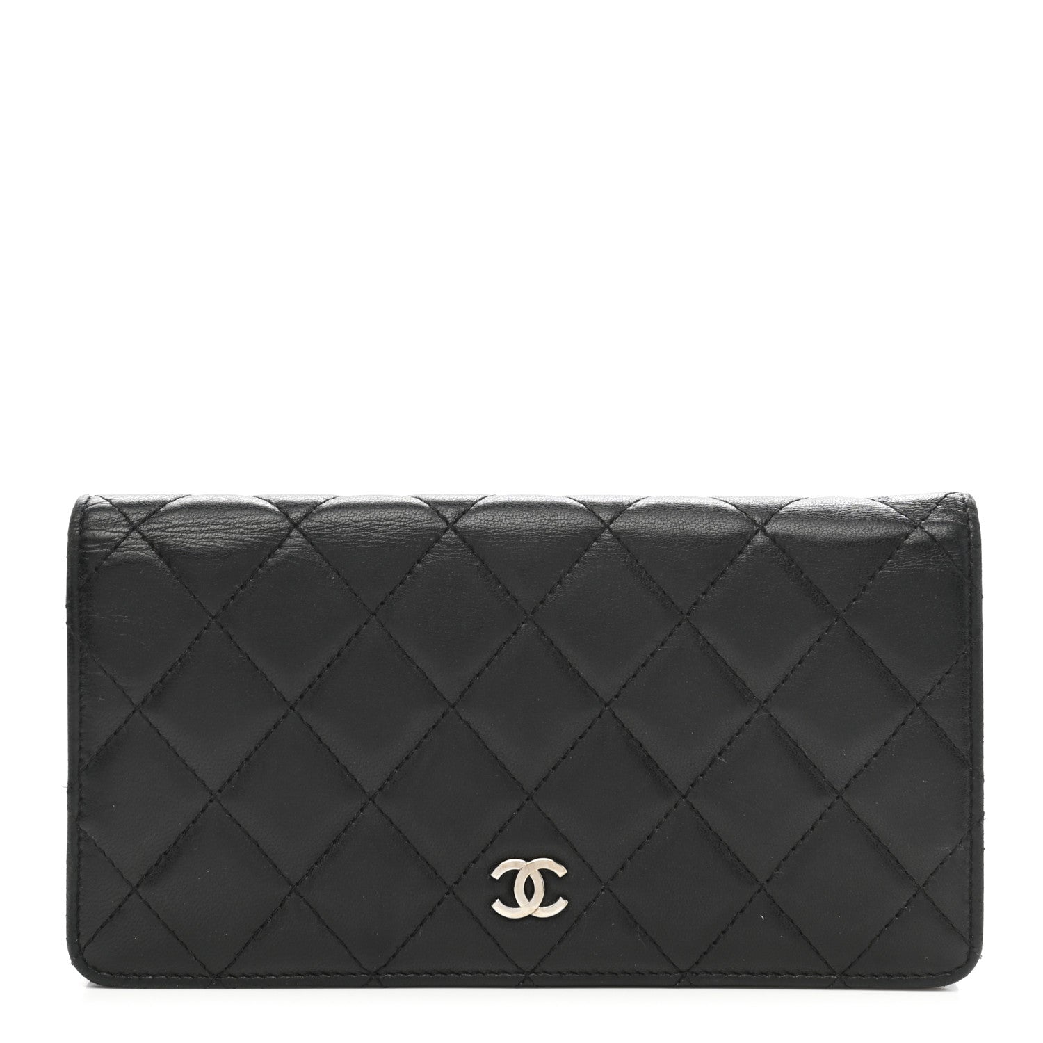 Chanel Lambskin Quilted Yen Wallet Black 1 of 16