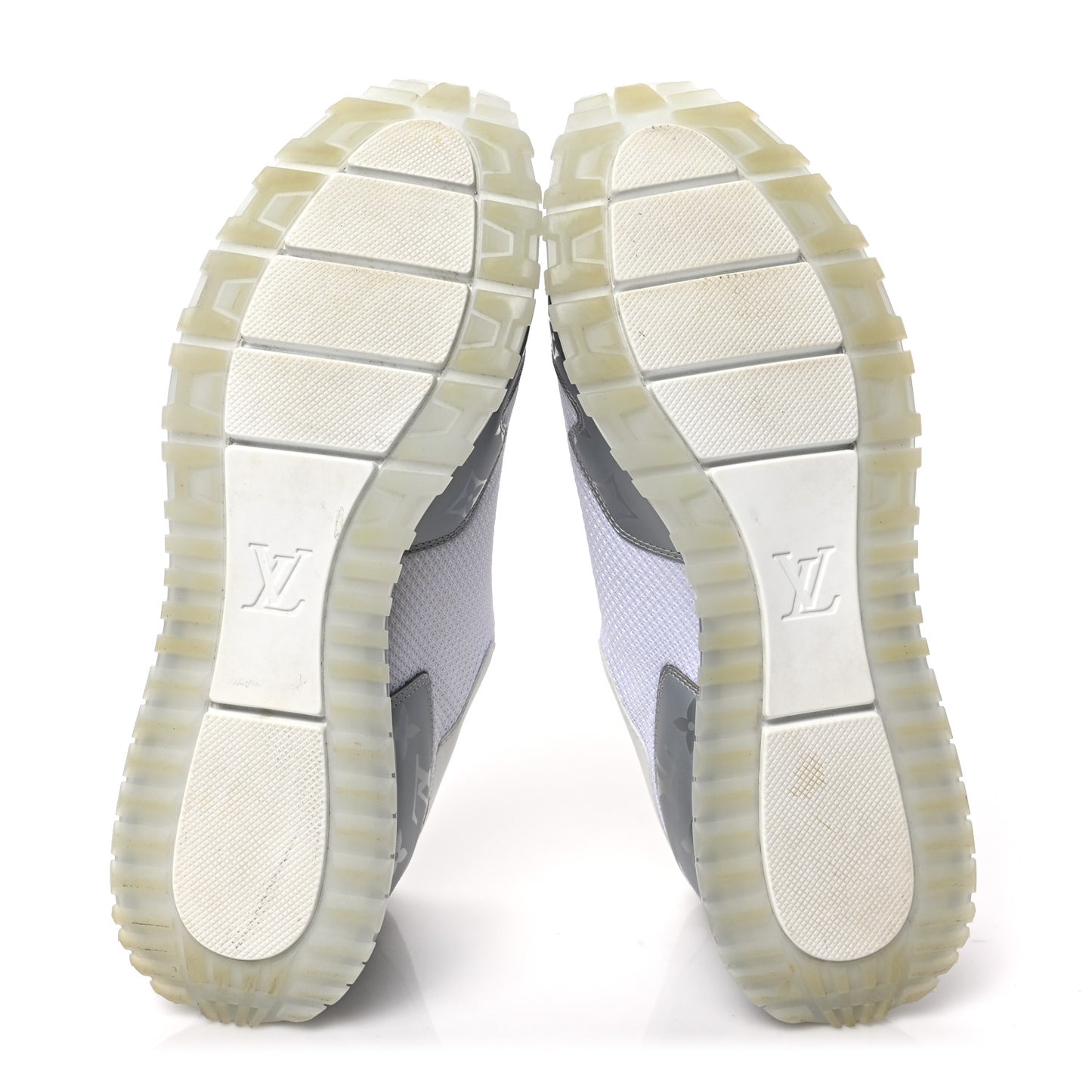 Technical Mesh Metallic Monogram Mens Run Away Sneakers 9 White