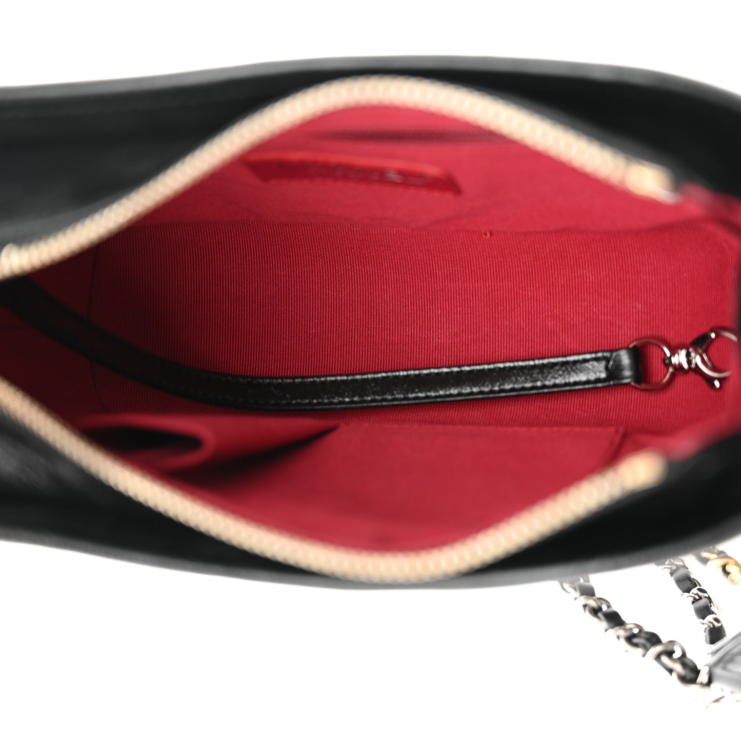 Aged Calfskin Quilted Small Gabrielle Hobo Black
