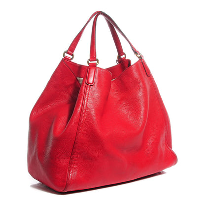 Gucci Pebbled Calfskin Large Soho Shoulder Bag Red 3 of 8