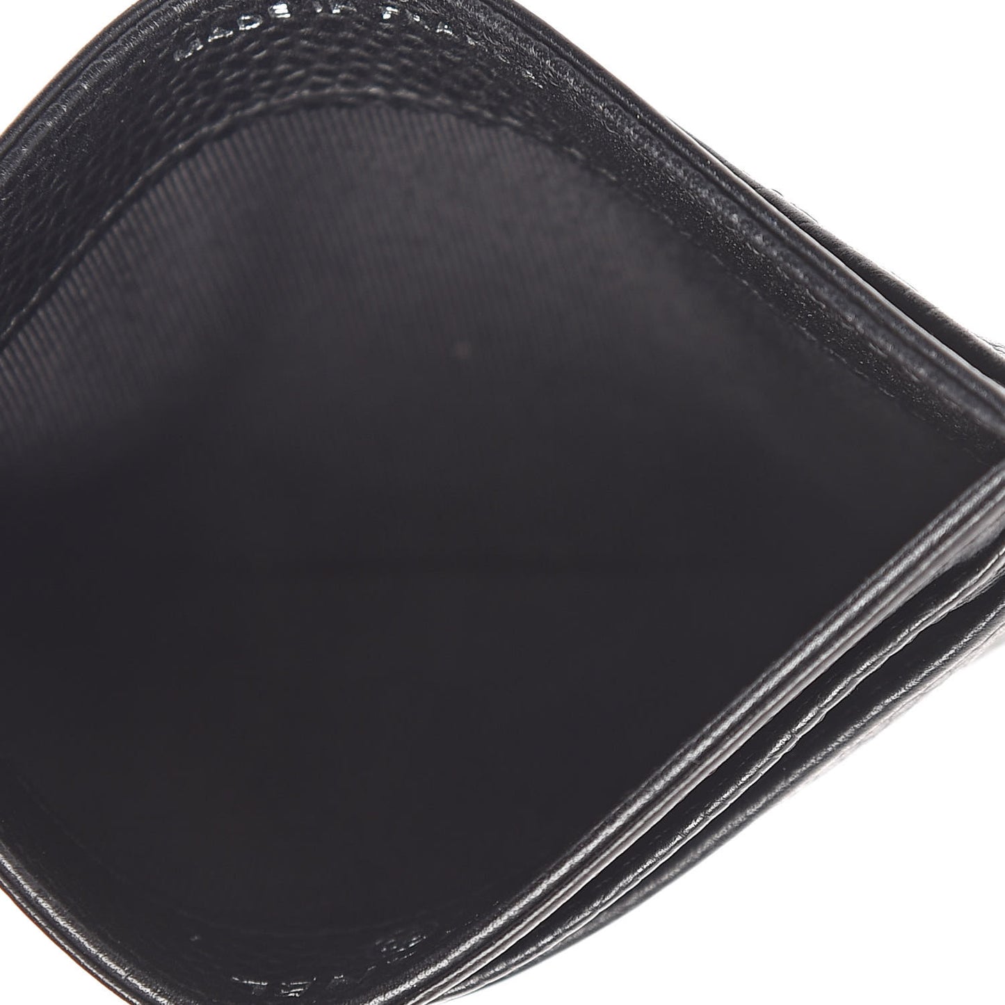 Caviar Quilted Card Holder Black