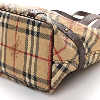 Burberry Haymarket Check Studded Tote Chocolate 9 of 10