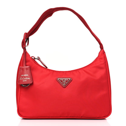 Prada Tessuto Nylon Mini Re-Edition 2000 Bag Rosso 1 of 8