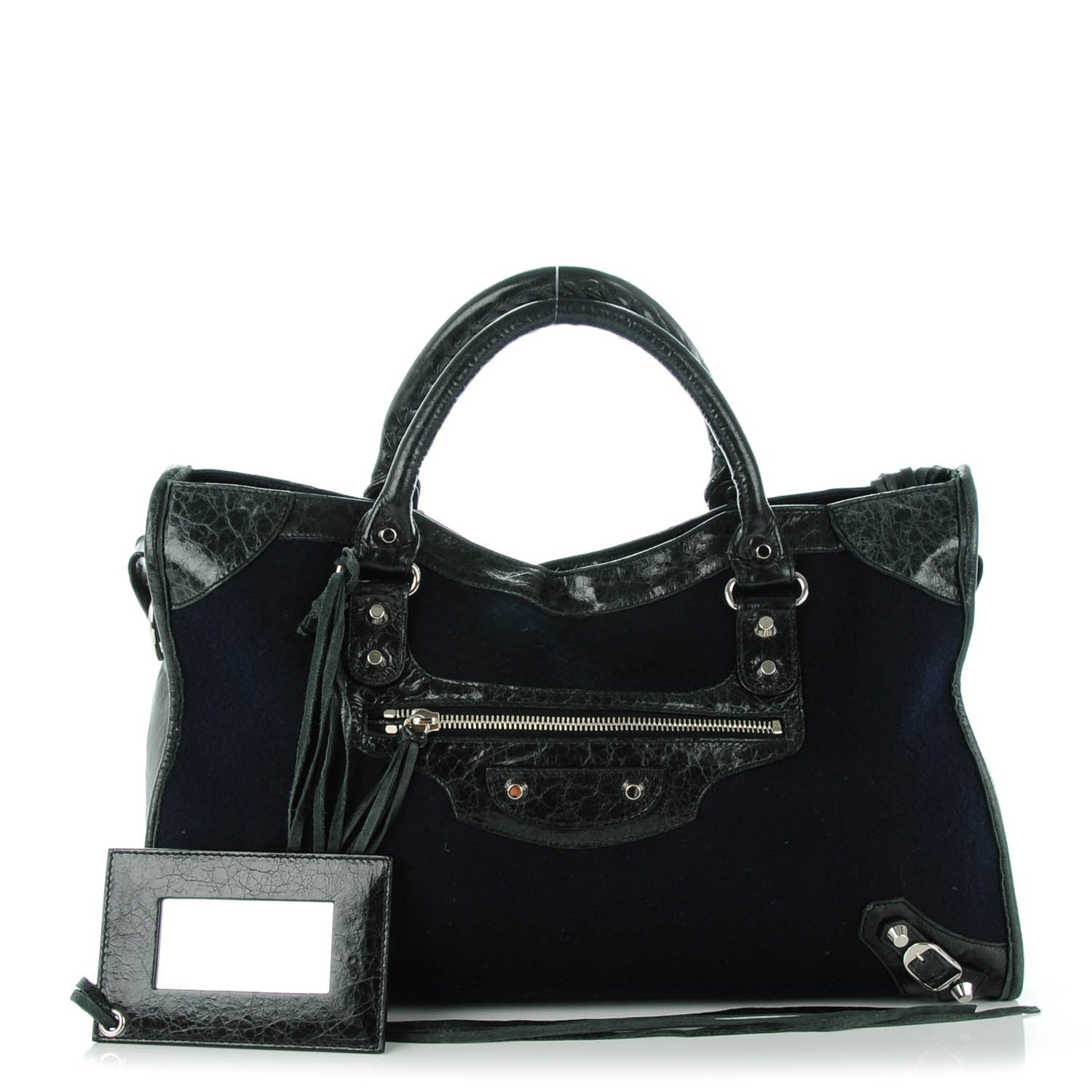 Balenciaga Chevre Wool Classic Silver Hardware City Black 1 of 7
