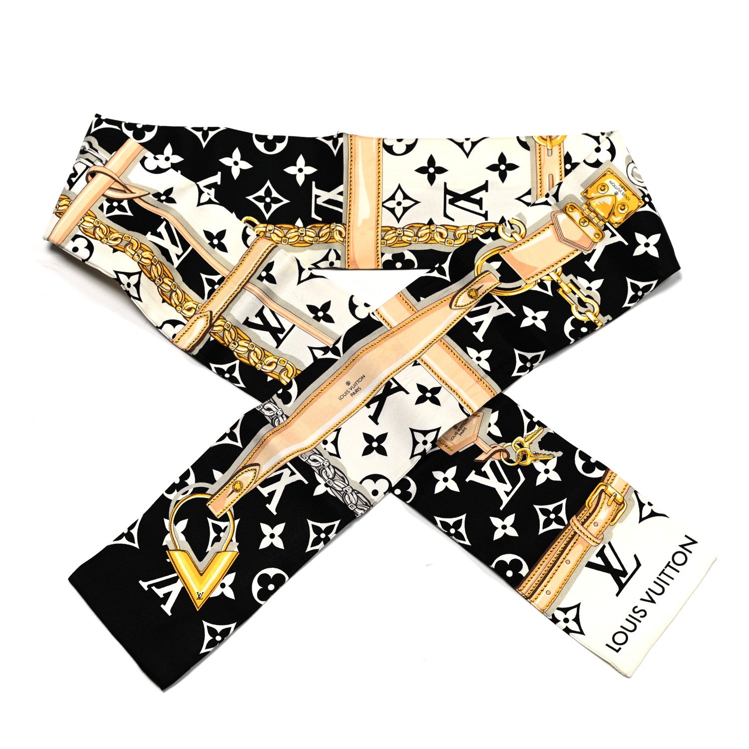 Louis Vuitton Silk Monogram Confidential Bandeau Black 1 of 3