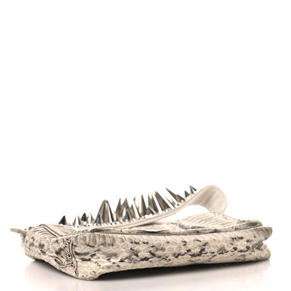 Christian Louboutin Snakeskin Artemis Spike Strap White 3 of 11