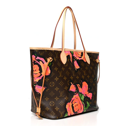 Louis Vuitton Monogram Roses Neverfull MM 3 of 9