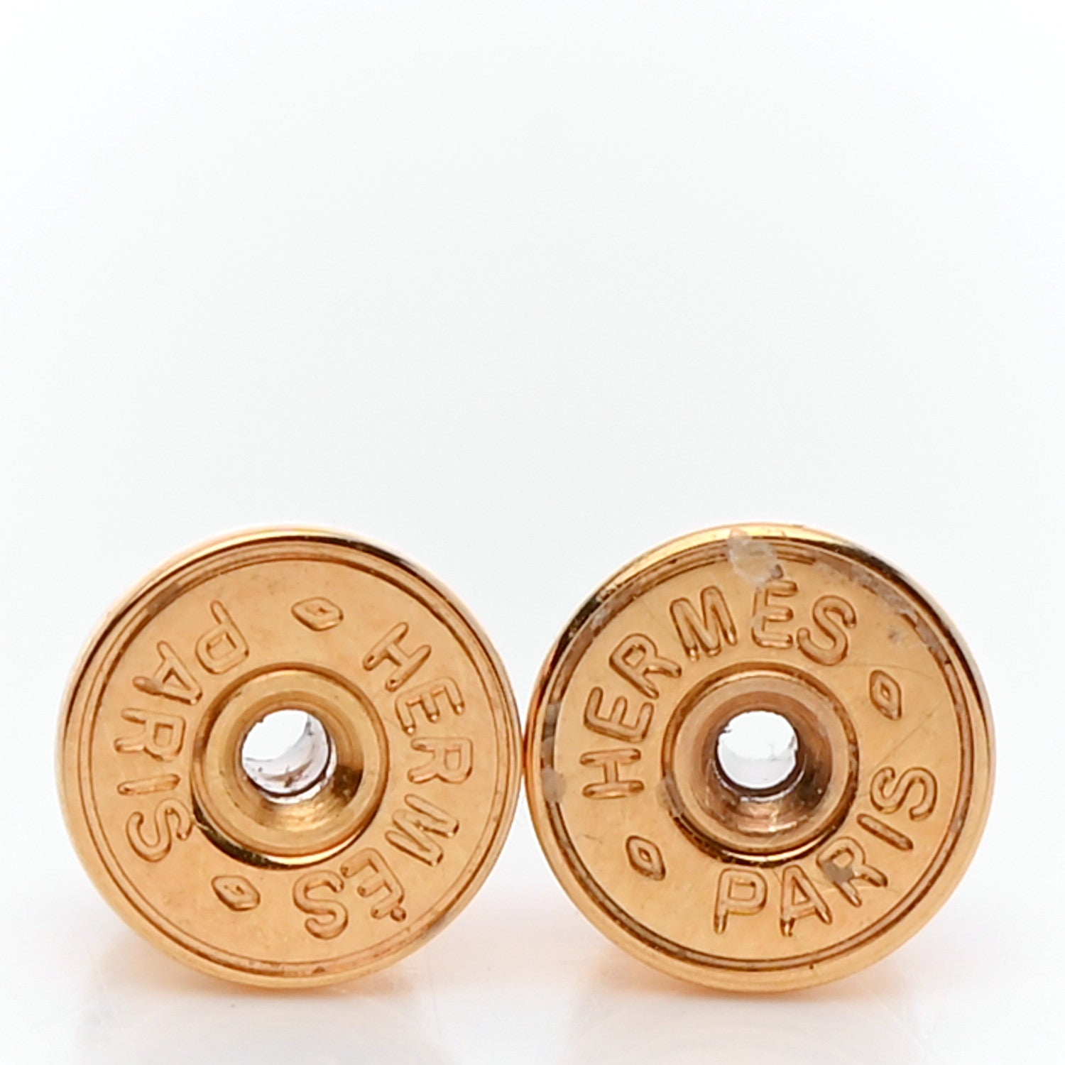Hermes Gold Lacquered Pop H Earrings White 4 of 7