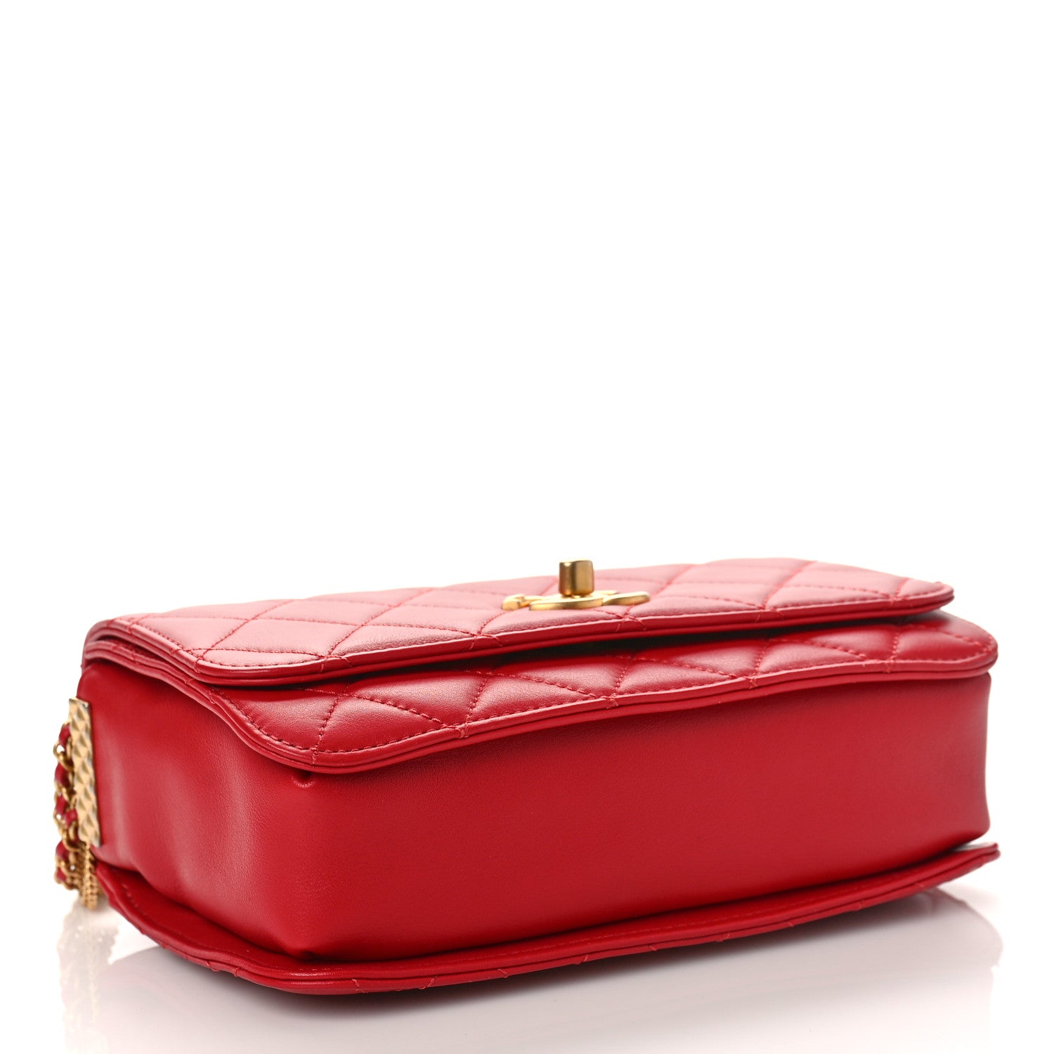 Chanel Lambskin Quilted Multiple Chain Flap Red 4 of 10