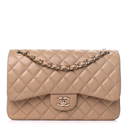 Chanel Caviar Quilted Jumbo Double Flap Beige 1 of 10