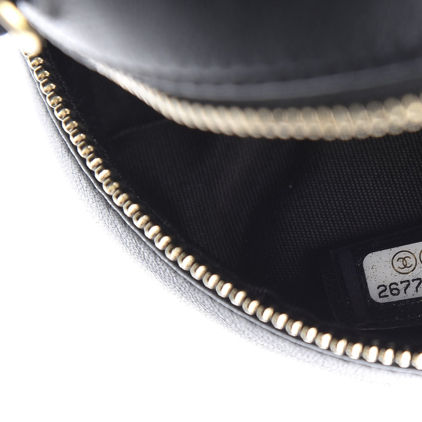Lambskin Quilted Studded Round Clutch With Chain Black