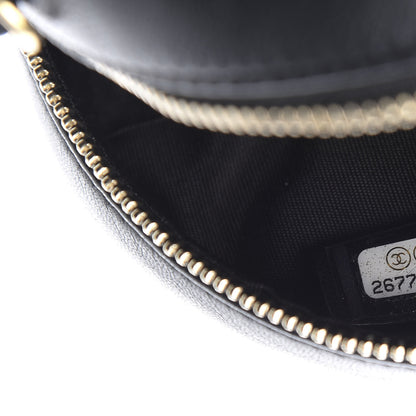 Chanel Lambskin Quilted Studded Round Clutch With Chain Black 8 of 10
