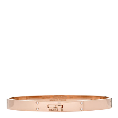 Hermes 18K Rose Gold Diamond PM Kelly Bracelet SH 1 of 4